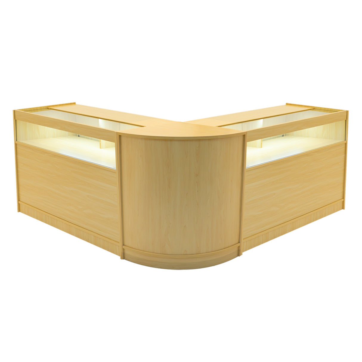 Comptoirs de Vente à LED Ensemble Iris - Érable CM60, 2 x B1200