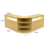 Comptoirs de Vente à LED Ensemble Theseus - Érable LM60, 2 x B1200