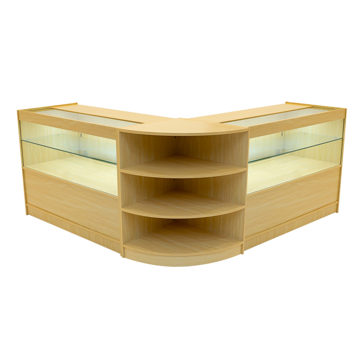 Comptoirs de Vente à LED Ensemble Andromeda - Érable LM60, 2 x C1200