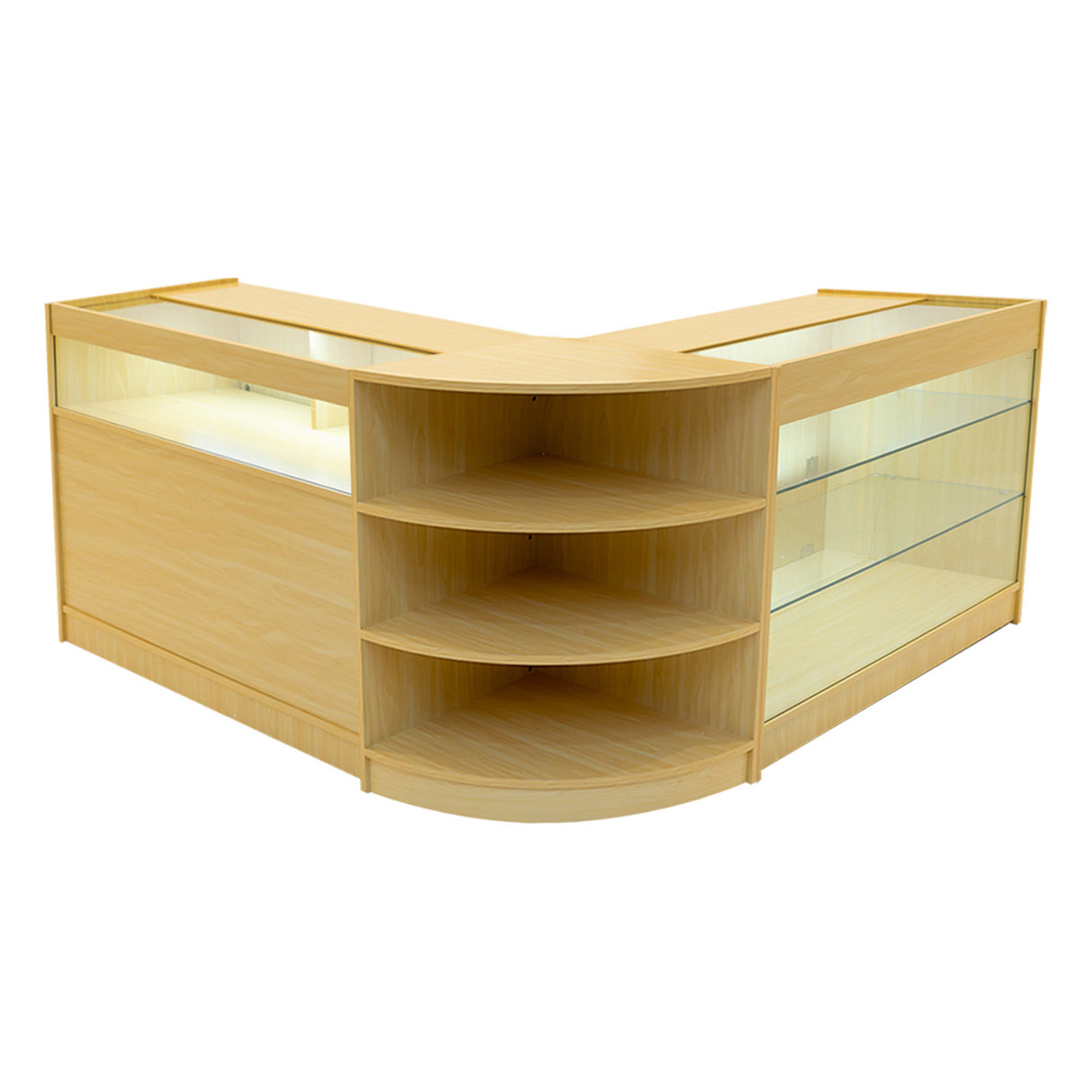Comptoirs de Vente à LED Ensemble Demeter - Érable LM60, K1200, B1200
