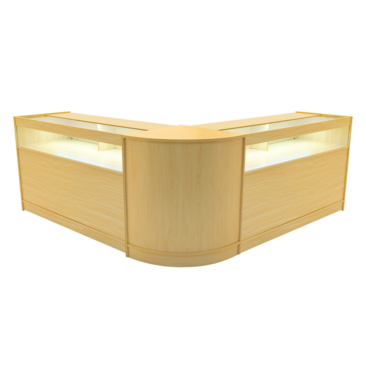 Comptoirs de Vente à LED Ensemble Iris - Érable CM60, 2 x B1500