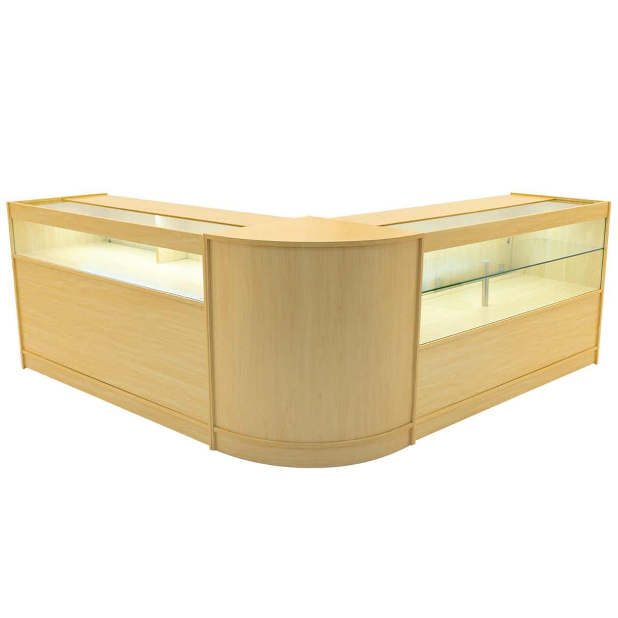 Comptoirs de Vente à LED Ensemble Adonis - Érable CM60, B1500, C1500
