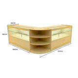 Comptoirs de Vente à LED Ensemble Andromeda - Érable LM60, 2 x C1500