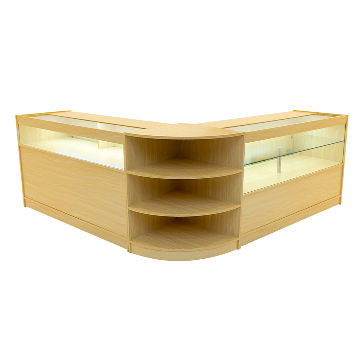 Comptoirs de Vente à LED Ensemble Harmonia - Érable LM60, B1500, C1500
