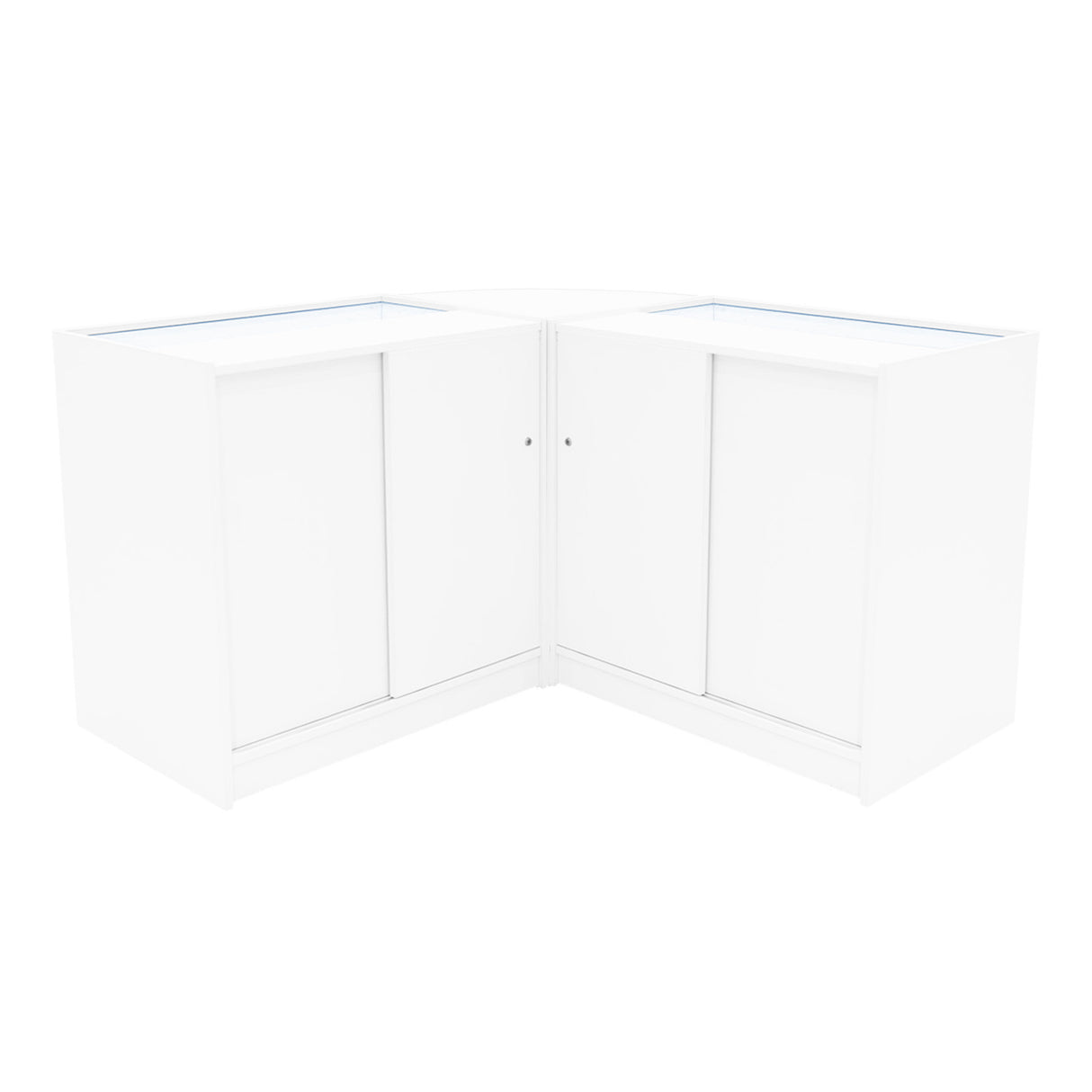 Comptoirs de Vente à LED Ensemble Selene - Blanc CM60, 2 x C900