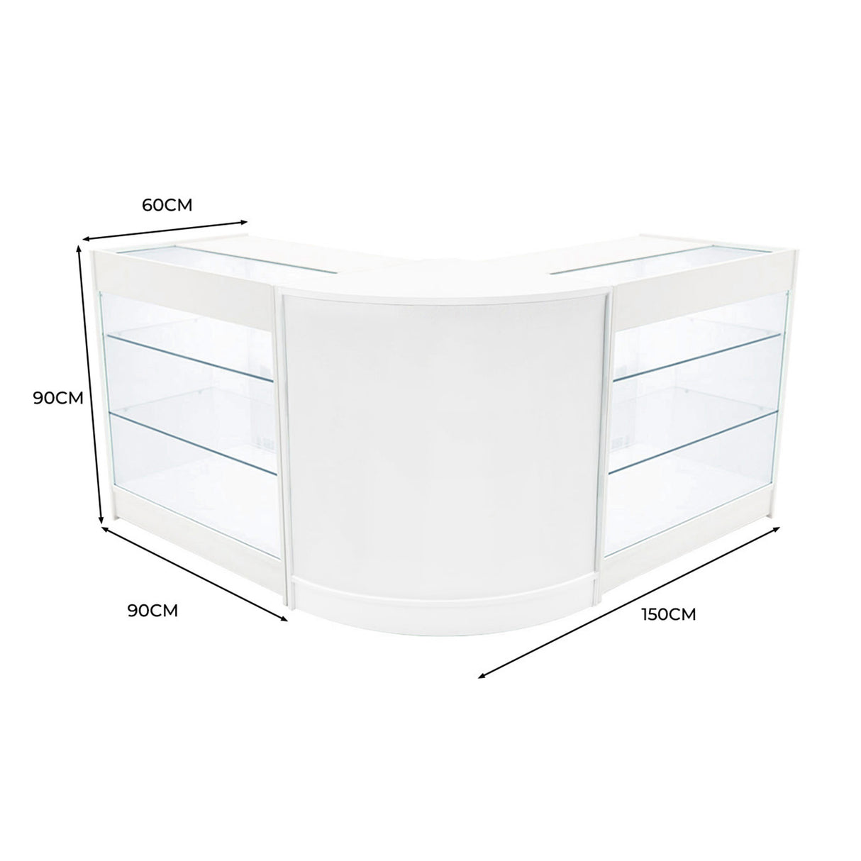 Comptoirs de Vente à LED Ensemble Helios - Blanc CM60, 2 x K900