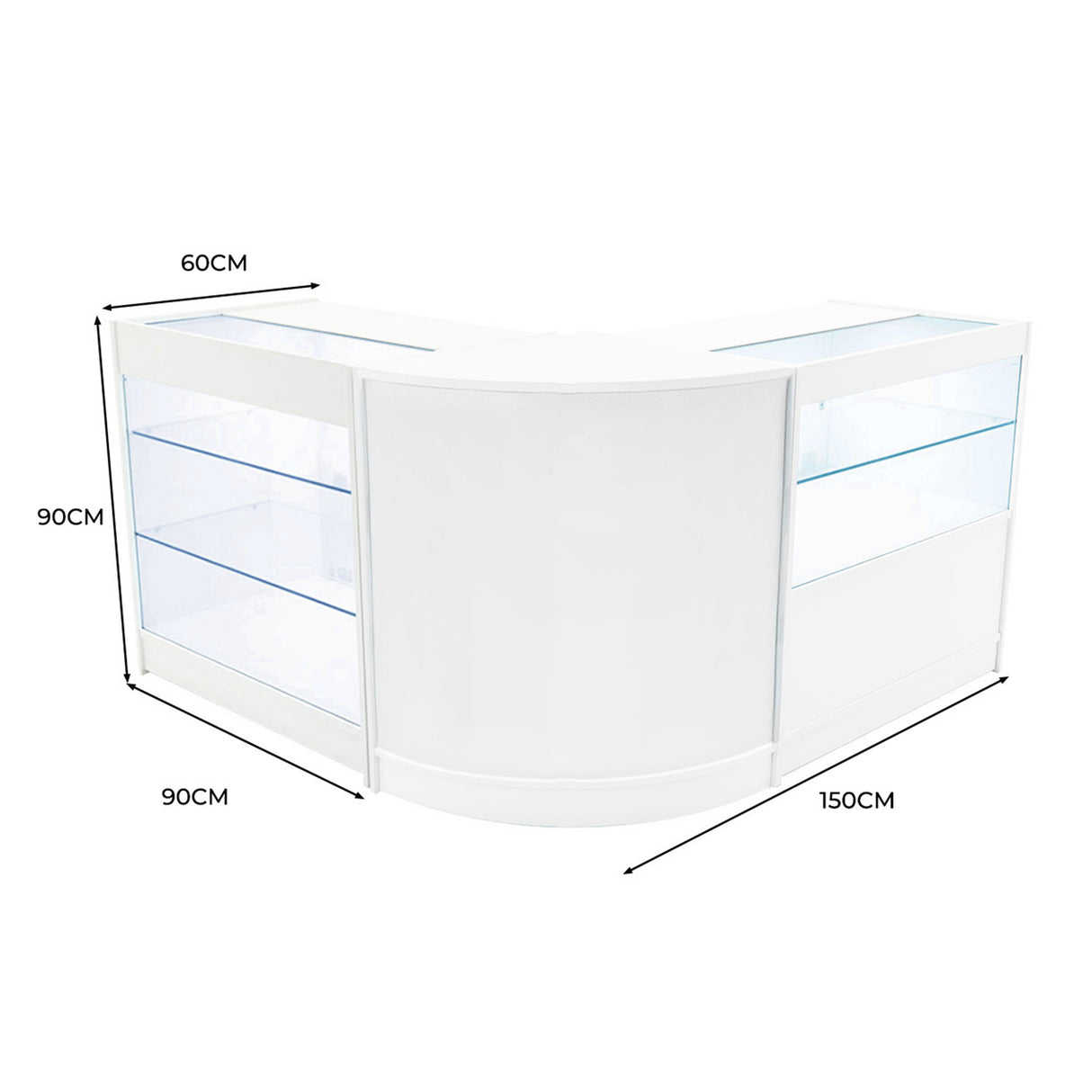 Comptoirs de Vente à LED Ensemble Hera - Blanc CM60, K900, C900