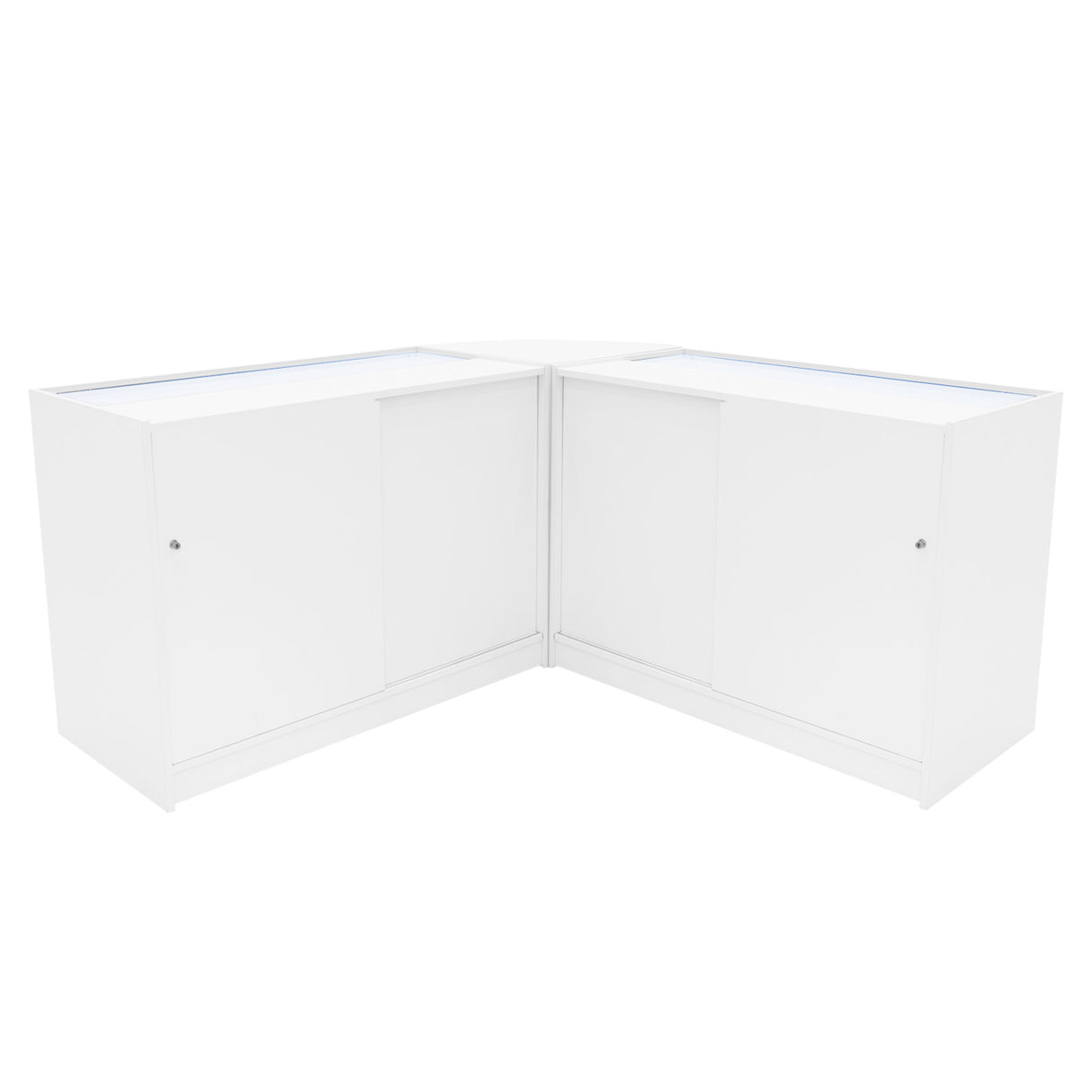 Comptoirs de Vente à LED Ensemble Theseus - Blanc LM60, 2 x B1200