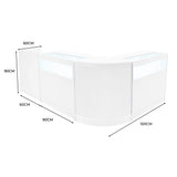 Comptoirs de Vente à LED Ensemble Luna - Blanc CM60, 2 x B900, TB60