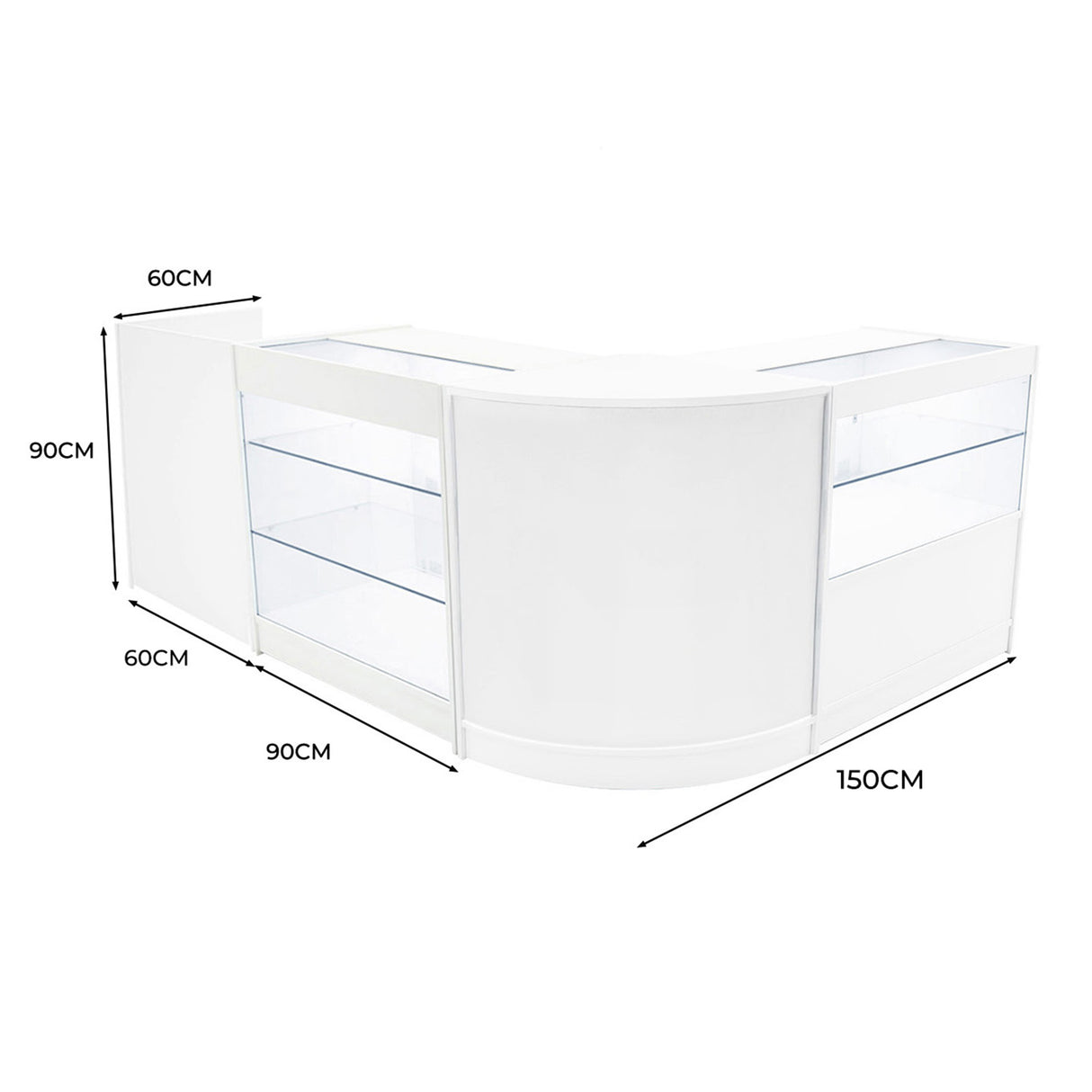 Comptoirs de Vente à LED Ensemble Vega - Blanc CM60, K900, C900, TB60