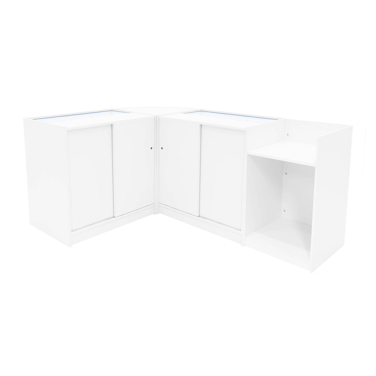 Comptoirs de Vente à LED Ensemble Eclipse - Blanc LM60, 2 x C900, TB60