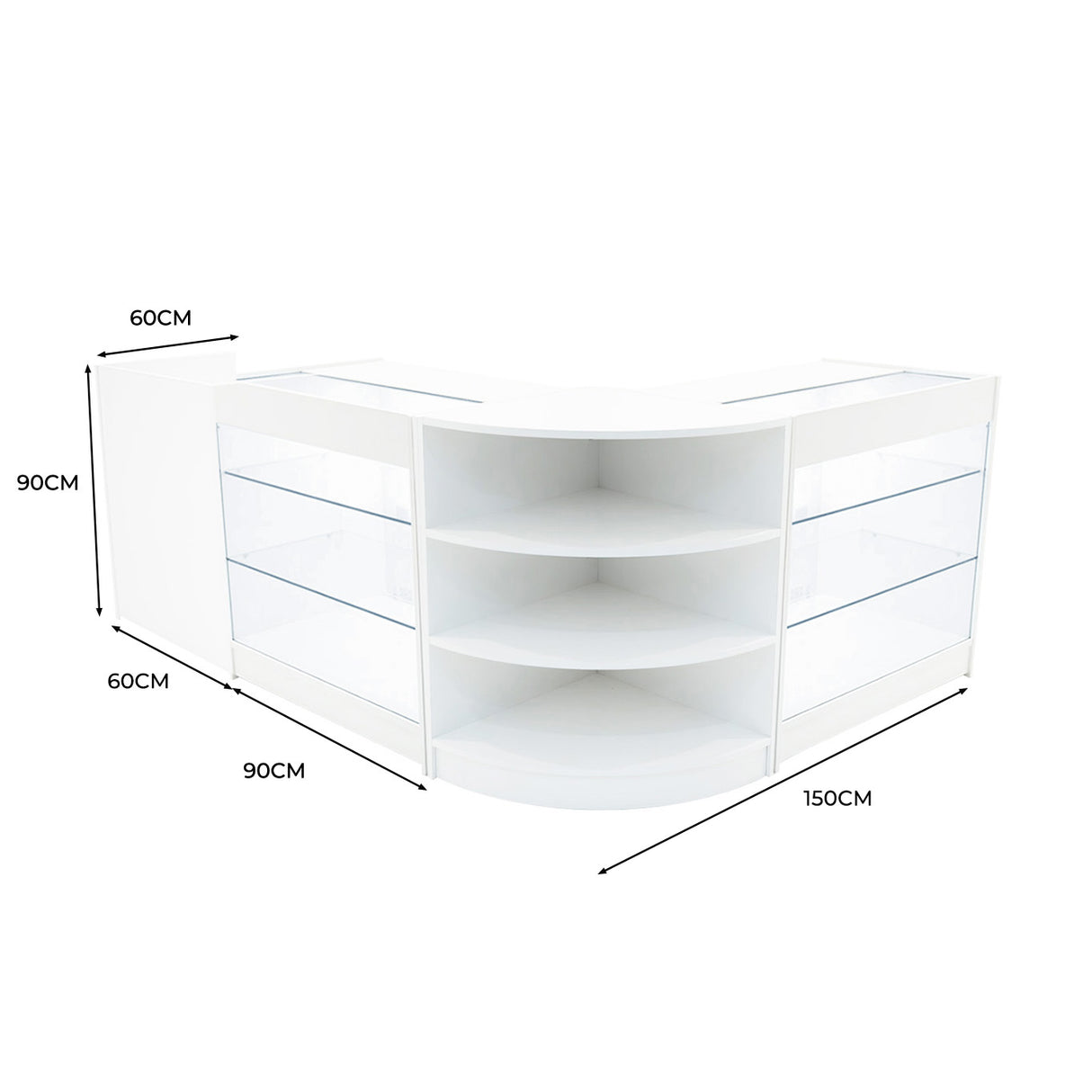 Comptoirs de Vente à LED Ensemble Astro - Blanc CM60, 2 x K900, TB60