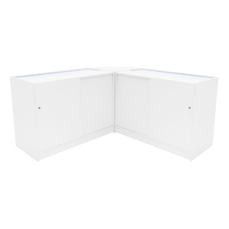 Comptoirs de Vente à LED Ensemble Iris - Blanc CM60, 2 x B1200