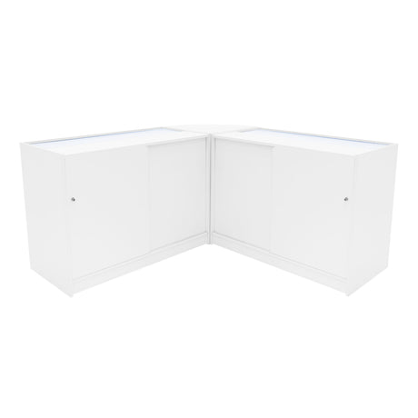 Comptoirs de Vente à LED Ensemble Selene - Blanc CM60, 2 x C1200