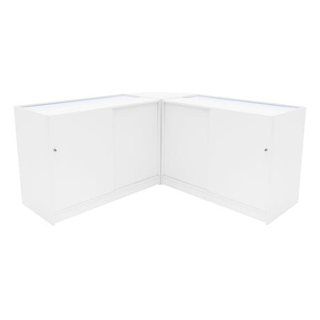 Comptoirs de Vente à LED Ensemble Helios - Blanc CM60, 2 x K1200