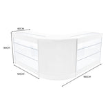 Comptoirs de Vente à LED Ensemble Helios - Blanc CM60, 2 x K1200