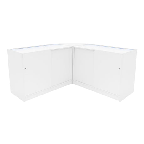 Comptoirs de Vente à LED Ensemble Adonis - Blanc CM60, B1200, C1200