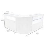Comptoirs de Vente à LED Ensemble Adonis - Blanc CM60, B1200, C1200