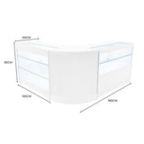 Comptoirs de Vente à LED Ensemble Hera - Blanc CM60, K1200, C1200