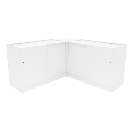 Comptoirs de Vente à LED Ensemble Andromeda - Blanc LM60, 2 x C1200