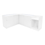 Comptoirs de Vente à LED Ensemble Luna - Blanc CM60, 2 x B1200, TB60