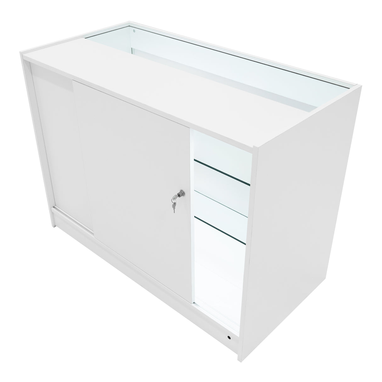 Comptoirs de Vente à LED Ensemble Aries - Blanc CM60, TB60, 2 x K1200