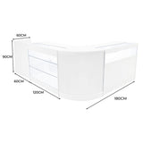 Comptoirs de Vente à LED Ensemble Polaris - Blanc CM60, K1200, B1200, TB60