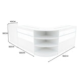 Comptoirs de Vente à LED Ensemble Eclipse - Blanc LM60, 2 x C1200, TB60