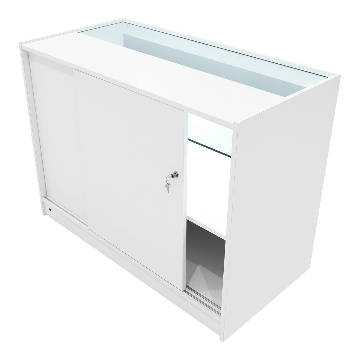 Comptoirs de Vente à LED Ensemble Hyperion - Blanc LM60, B1200, K1200, TB60