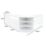 Comptoirs de Vente à LED Ensemble Hyperion - Blanc LM60, B1200, K1200, TB60