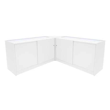 Comptoirs de Vente à LED Ensemble Helios - Blanc CM60, 2 x K1500
