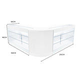 Comptoirs de Vente à LED Ensemble Helios - Blanc CM60, 2 x K1500