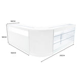 Comptoirs de Vente à LED Ensemble Triton - Blanc CM60, K1500, B1500