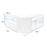 Comptoirs de Vente à LED Ensemble Hera - Blanc CM60, K1500, C1500