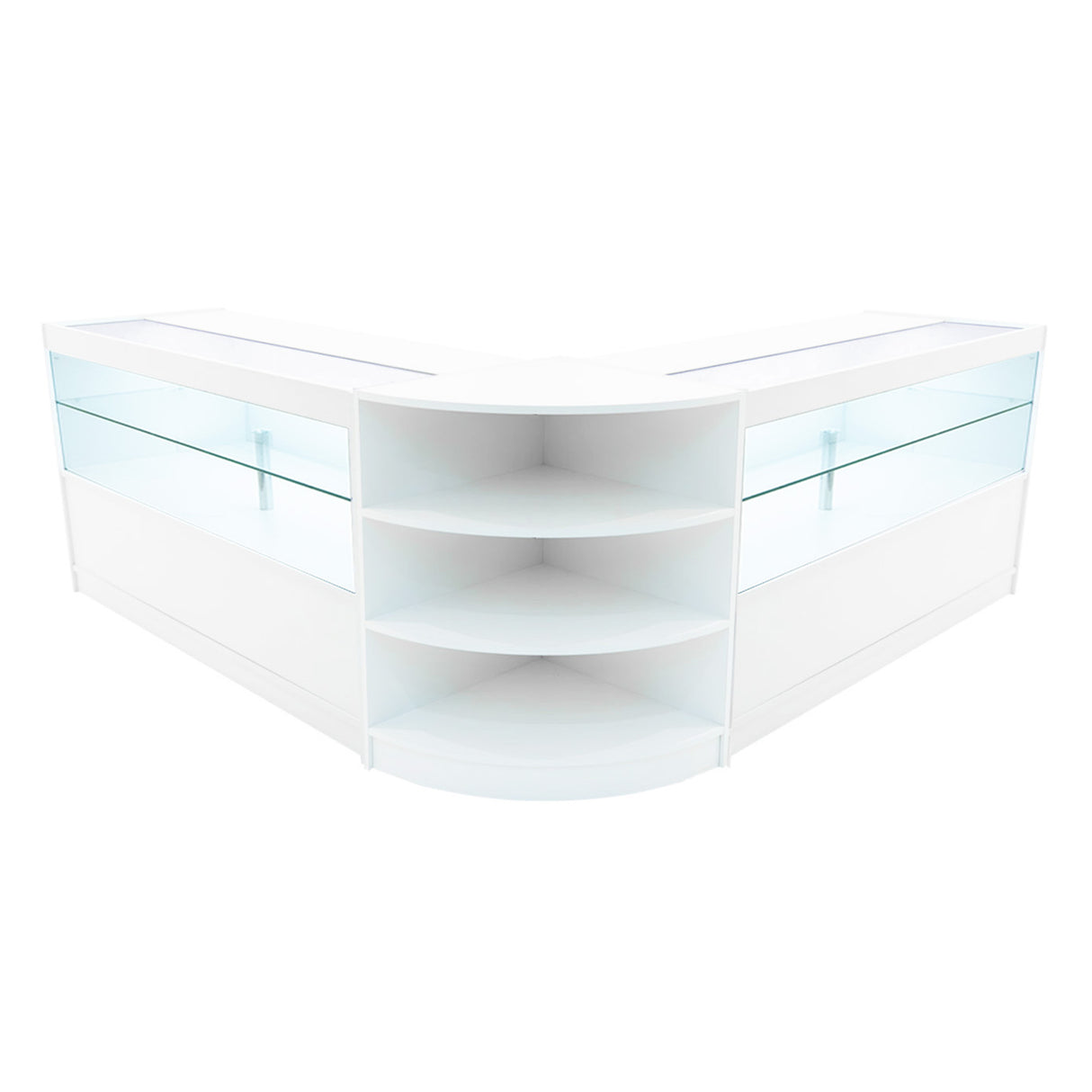 Comptoirs de Vente à LED Ensemble Andromeda - Blanc LM60, 2 x C1500