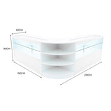 Comptoirs de Vente à LED Ensemble Andromeda - Blanc LM60, 2 x C1500