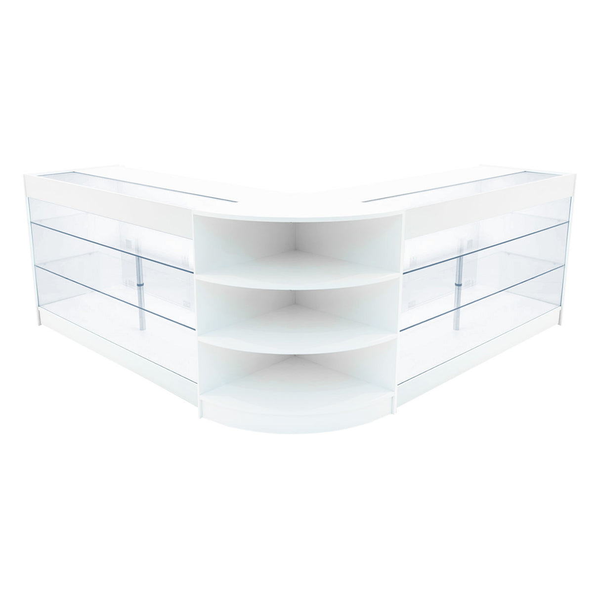 Comptoirs de Vente à LED Ensemble Apollo - Blanc LM60, 2 x K1500