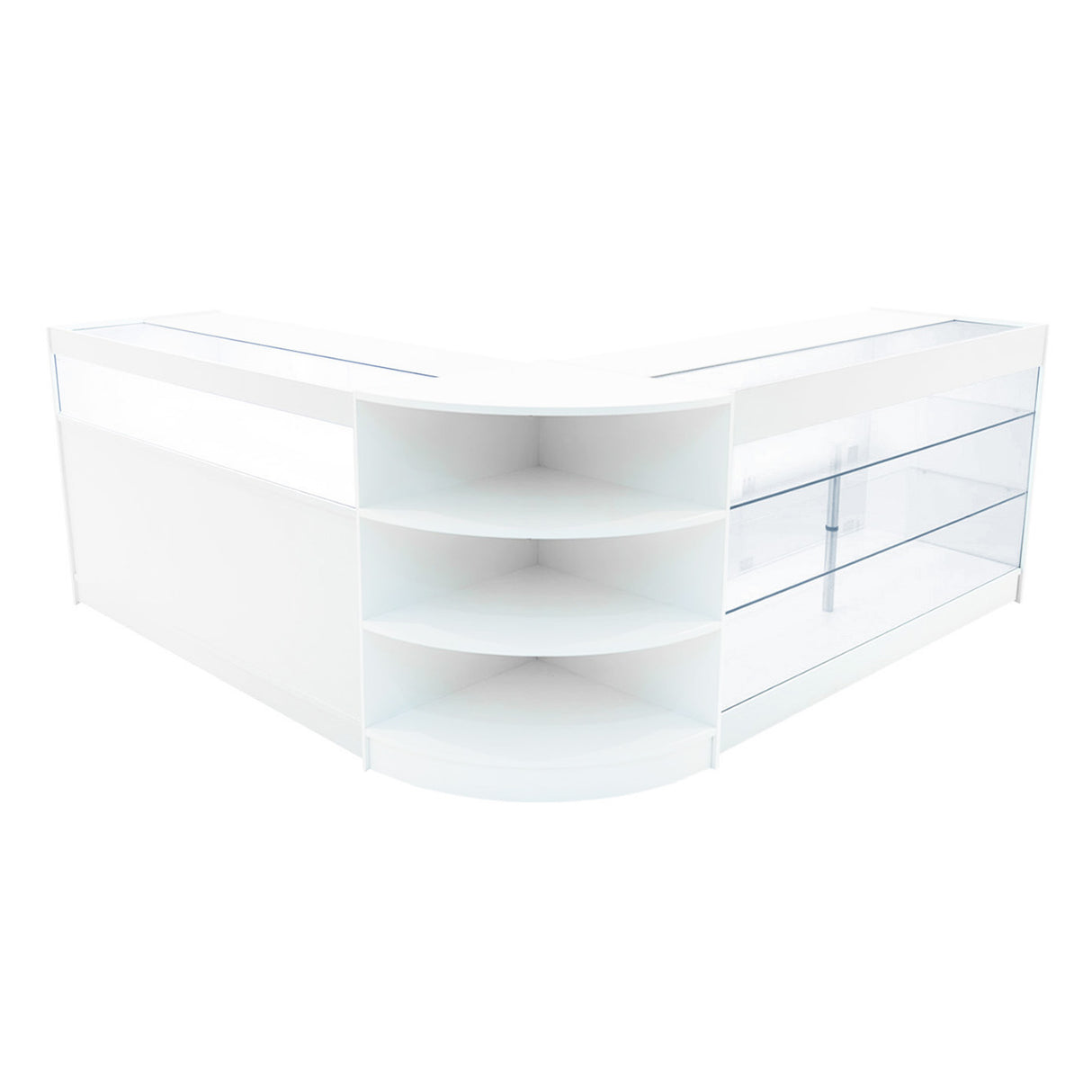 Comptoirs de Vente à LED Ensemble Demeter - Blanc LM60, K1500, B1500