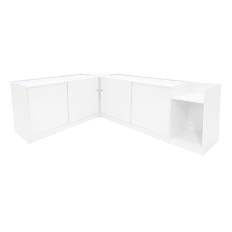 Comptoirs de Vente à LED Ensemble Luna - Blanc CM60, 2 x B1500, TB60