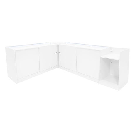 Comptoirs de Vente à LED Ensemble Phoenix - Blanc CM60, 2 x C1500, TB60