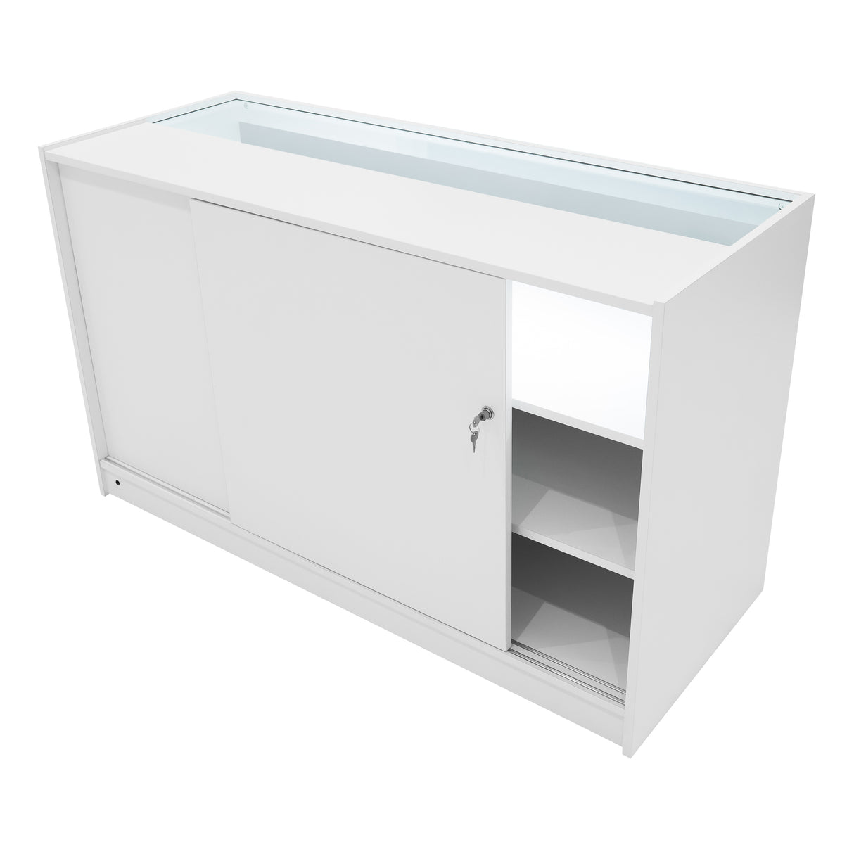 Comptoirs de Vente à LED Ensemble Aries - Blanc CM60, TB60, 2 x K1500