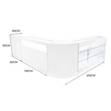 Comptoirs de Vente à LED Ensemble Polaris - Blanc CM60, K1500, B1500, TB60