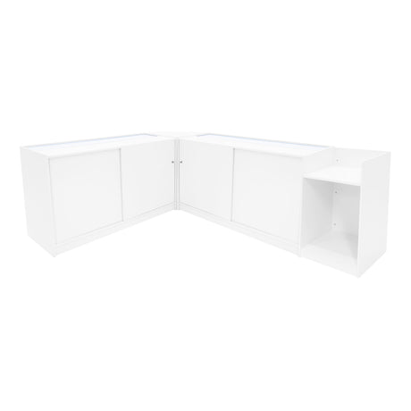 Comptoirs de Vente à LED Ensemble Vega - Blanc CM60, K1500, C1500, TB60