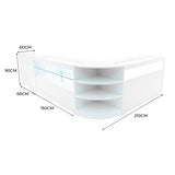 Comptoirs de Vente à LED Ensemble Europa - Blanc LM60, B1500, C1500, TB60