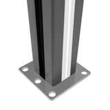 Kit Clôture Composite 7 Panneaux & 8 Poteaux à LED - Marron