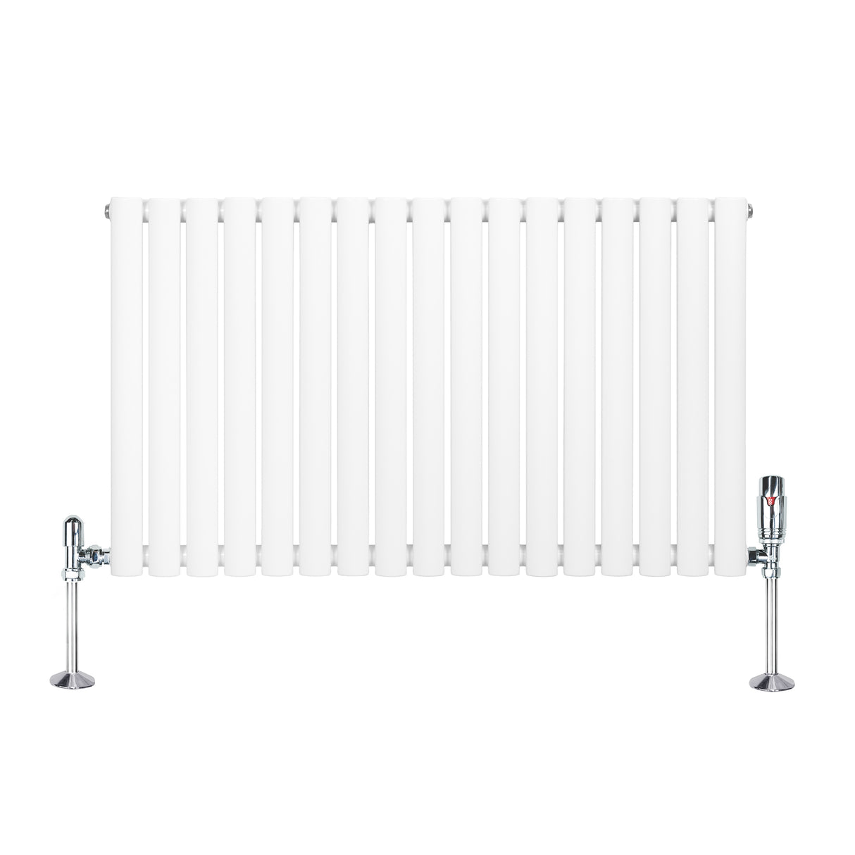Radiateur à Colonnes Ovales & Vannes, 1 Panneau - 600 x 1020 mm - Blanc
