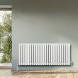 Radiateur à Colonnes Ovales & Vannes, 1 Panneau - 600 x 1440 mm - Blanc