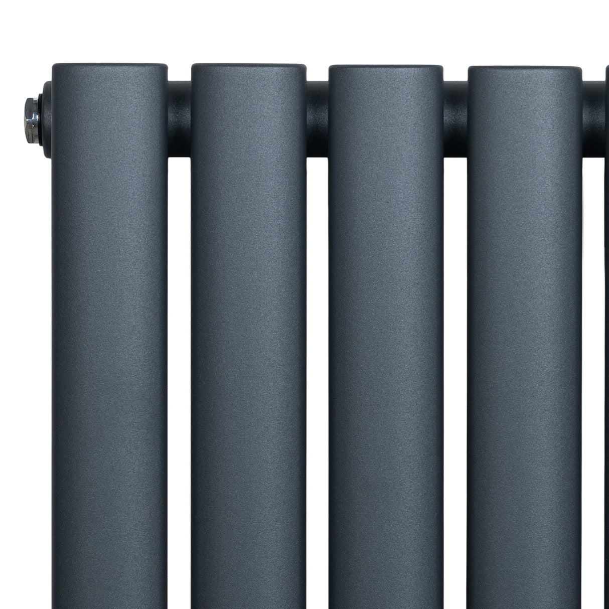 Radiateur à Colonnes Ovales & Vannes, 1 Panneau - 600 x 1620 mm - Gris Anthracite