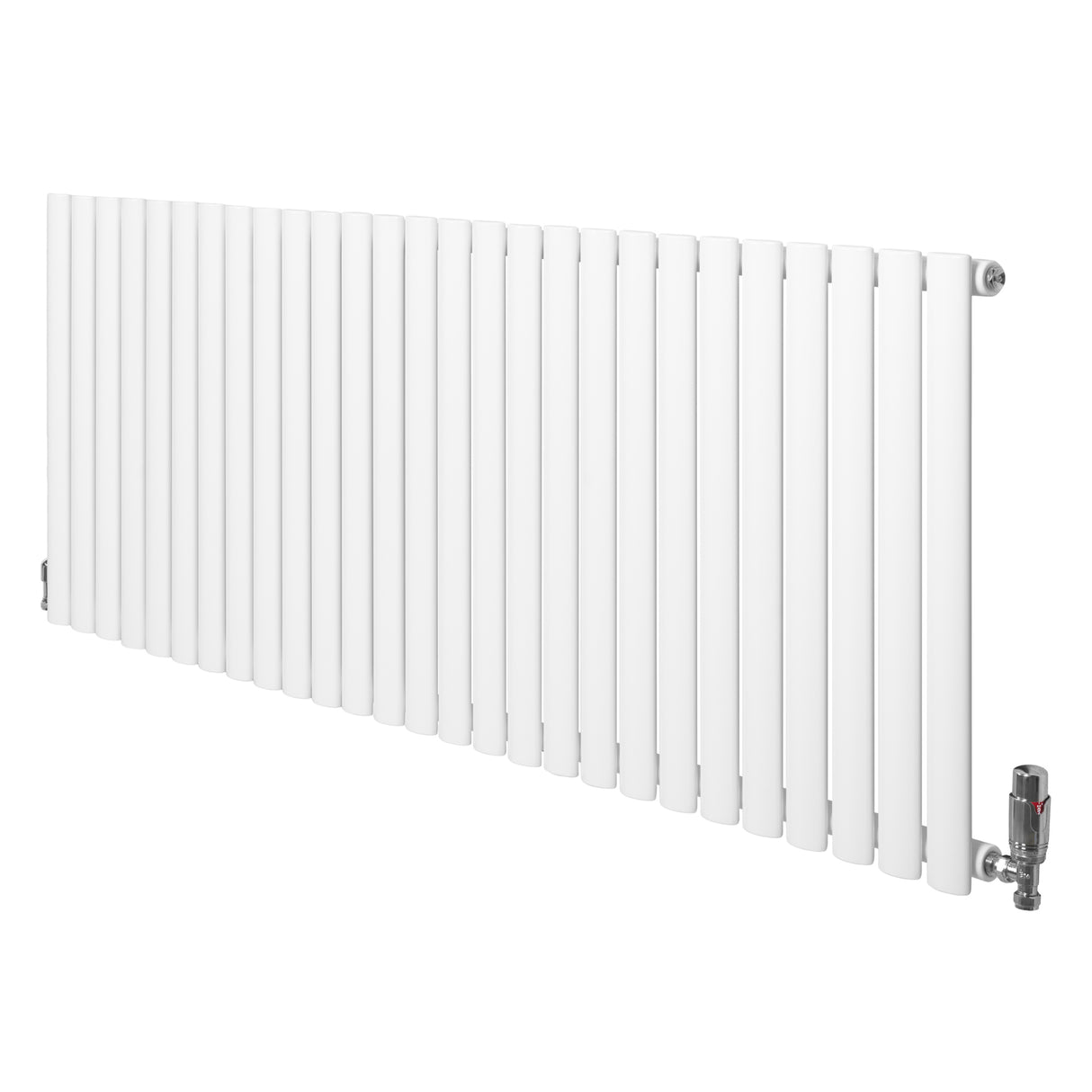 Radiateur à Colonnes Ovales & Vannes, 1 Panneau - 600 x 1620 mm - Blanc