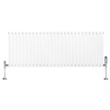 Radiateur à Colonnes Ovales & Vannes, 1 Panneau - 600 x 1620 mm - Blanc